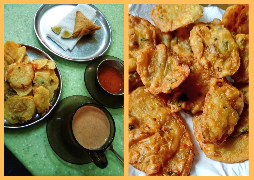 Bhajia goes great as a snack and with tea
