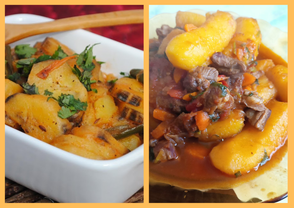 Matoke serves plain and with beef 