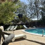 A swimming pool at Dove Nest Lodge